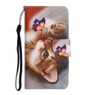For OPPO A78 4G Colored Drawing Pattern Leather Phone Case(Butterfly Cat) - 3
