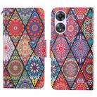 For OPPO A78 4G Colored Drawing Pattern Leather Phone Case(Diamond Totem) - 1