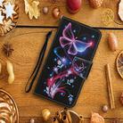 For OPPO A98 Colored Drawing Pattern Leather Phone Case(Fluorescent Butterfly) - 2