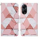 For OPPO A98 Colored Drawing Pattern Leather Phone Case(Marble) - 1