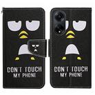 For OPPO A98 Colored Drawing Pattern Leather Phone Case(Penguin) - 1