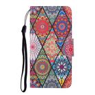 For OPPO A98 Colored Drawing Pattern Leather Phone Case(Diamond Totem) - 3