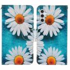 For Samsung Galaxy S24 5G Colored Drawing Pattern Leather Phone Case(Daisy) - 1