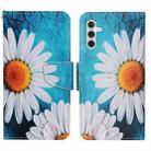 For Samsung Galaxy S24 5G Colored Drawing Pattern Leather Phone Case(Chrysanthemum) - 1