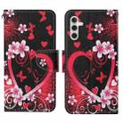 For Samsung Galaxy S24 5G Colored Drawing Pattern Leather Phone Case(Red Heart) - 1