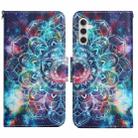 For Samsung Galaxy S24 5G Colored Drawing Pattern Leather Phone Case(Star Mandala) - 1