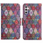 For Samsung Galaxy S24+ 5G Colored Drawing Pattern Leather Phone Case(Diamond Kaleidoscope) - 1