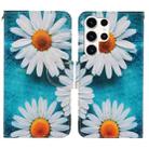 For Samsung Galaxy S24 Ultra 5G Colored Drawing Pattern Leather Phone Case(Daisy) - 1