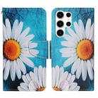 For Samsung Galaxy S24 Ultra 5G Colored Drawing Pattern Leather Phone Case(Chrysanthemum) - 1