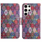 For Samsung Galaxy S24 Ultra 5G Colored Drawing Pattern Leather Phone Case(Diamond Kaleidoscope) - 1