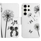 For Samsung Galaxy S24 Ultra 5G Colored Drawing Pattern Leather Phone Case(Dandelion) - 1