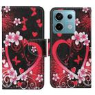 For Xiaomi Redmi Note 13 Pro Colored Drawing Pattern Leather Phone Case(Red Heart) - 1
