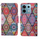 For Xiaomi Redmi Note 13 Pro Colored Drawing Pattern Leather Phone Case(Diamond Totem) - 1