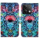 For Xiaomi Redmi Note 13 Colored Drawing Pattern Leather Phone Case(Mandala) - 1