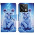 For Xiaomi Redmi Note 13 Colored Drawing Pattern Leather Phone Case(Little Leopard) - 1