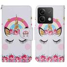 For Xiaomi Redmi Note 13 Colored Drawing Pattern Leather Phone Case(Crown Unicorn) - 1