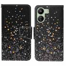 For Xiaomi Redmi 13C Colored Drawing Pattern Leather Phone Case(Black Pentagram) - 1