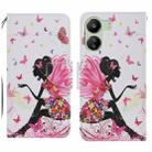 For Xiaomi Redmi 13C Colored Drawing Pattern Leather Phone Case(Dancing Girl) - 1