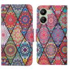 For Xiaomi Redmi 13C Colored Drawing Pattern Leather Phone Case(Diamond Totem) - 1