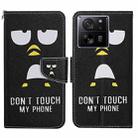 For Xiaomi Redmi 13T Colored Drawing Pattern Leather Phone Case(Penguin) - 1