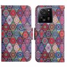 For Xiaomi Redmi 13T Colored Drawing Pattern Leather Phone Case(Diamond Kaleidoscope) - 1