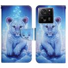 For Xiaomi Redmi 13T Colored Drawing Pattern Leather Phone Case(Little Leopard) - 1