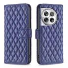 For OnePlus 12 5G Diamond Lattice Wallet Flip Leather Phone Case(Blue) - 1