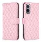 For OnePlus Nord CE4 Lite Global Diamond Lattice Wallet Flip Leather Phone Case(Pink) - 1