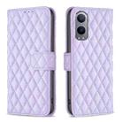 For OnePlus Nord CE4 Lite Global Diamond Lattice Wallet Flip Leather Phone Case(Purple) - 1