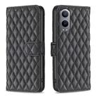 For OnePlus Nord CE4 Lite Global Diamond Lattice Wallet Flip Leather Phone Case(Black) - 1