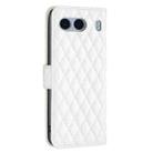 For OnePlus Nord 4 Diamond Lattice Wallet Flip Leather Phone Case(White) - 3