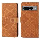 For Google Pixel 7 Pro Ethnic Style Embossed Pattern Leather Phone Case(Brown) - 1