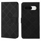 For Google Pixel 8 Ethnic Style Embossed Pattern Leather Phone Case(Black) - 1