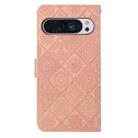 For Google Pixel 9 Pro XL Ethnic Style Embossed Pattern Leather Phone Case(Pink) - 3