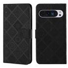 For Google Pixel 9 Pro XL Ethnic Style Embossed Pattern Leather Phone Case(Black) - 1