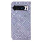 For Google Pixel 9 Pro XL Ethnic Style Embossed Pattern Leather Phone Case(Purple) - 3