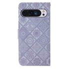 For Google Pixel 9 / 9 Pro Ethnic Style Embossed Pattern Leather Phone Case(Purple) - 3