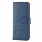 For Samsung Galaxy Z Fold6 PU Genuine Leather Texture Embossed Line Phone Case(Blue) - 2