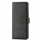 For Samsung Galaxy Z Fold6 PU Genuine Leather Texture Embossed Line Phone Case(Black) - 2