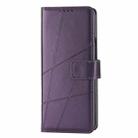 For Samsung Galaxy Z Fold6 PU Genuine Leather Texture Embossed Line Phone Case(Purple) - 2