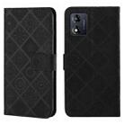 For Motorola Moto E13 Ethnic Style Embossed Pattern Leather Phone Case(Black) - 1