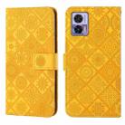 For Motorola Edge 30 Neo Ethnic Style Embossed Pattern Leather Phone Case(Yellow) - 1