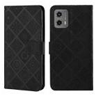 For Motorola Moto G 2023 Ethnic Style Embossed Pattern Leather Phone Case(Black) - 1