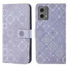 For Motorola Moto G 2023 Ethnic Style Embossed Pattern Leather Phone Case(Purple) - 1