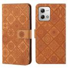 For Motorola Moto G Stylus 5G 2023 Ethnic Style Embossed Pattern Leather Phone Case(Brown) - 1