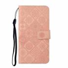 For Motorola Moto E14 Ethnic Style Embossed Pattern Leather Phone Case(Pink) - 2