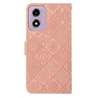 For Motorola Moto E14 Ethnic Style Embossed Pattern Leather Phone Case(Pink) - 3