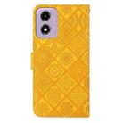 For Motorola Moto E14 Ethnic Style Embossed Pattern Leather Phone Case(Yellow) - 3