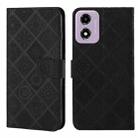 For Motorola Moto E14 Ethnic Style Embossed Pattern Leather Phone Case(Black) - 1