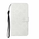 For Motorola Moto E14 Ethnic Style Embossed Pattern Leather Phone Case(White) - 2